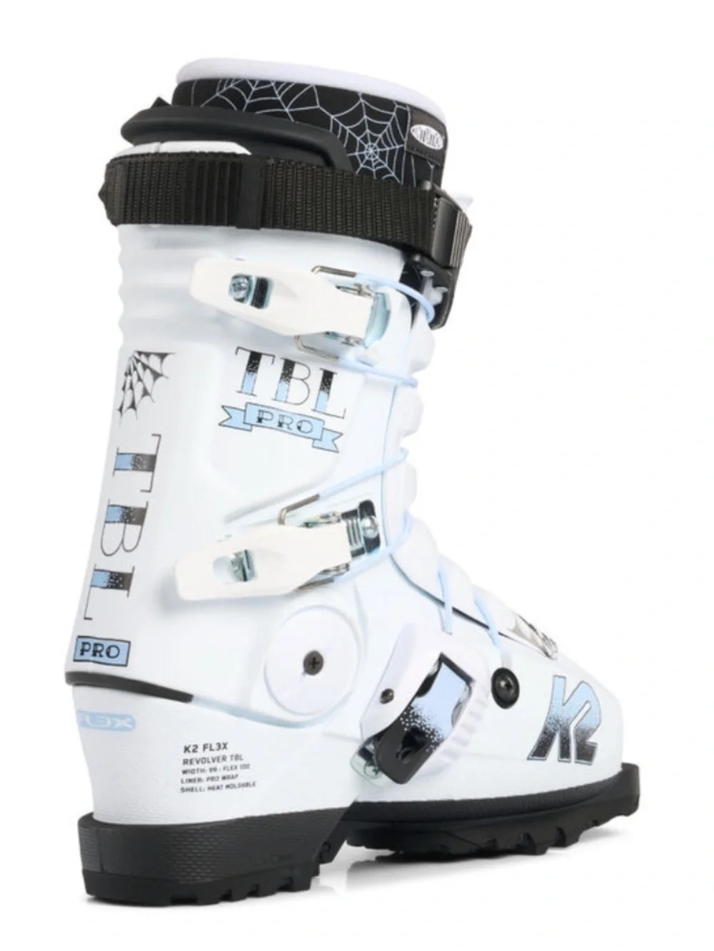 K2 White Revolver TBL Pro Ski Boots